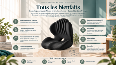 ErgoLomb™ - Coussin ergonomique lombaire