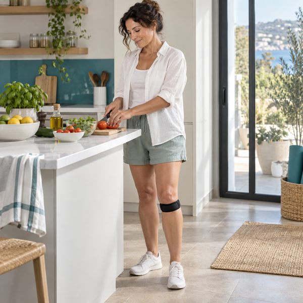 Femme portant RotuFlex pendant une journée active