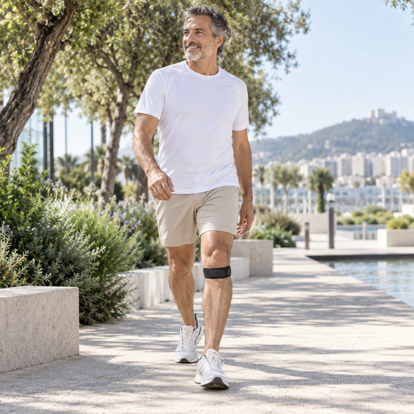 Homme portant RotuFlex pendant une promenade